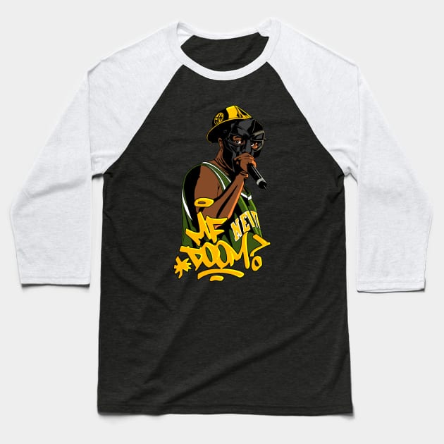 RIP MF Doom Baseball T-Shirt by hiphopshark